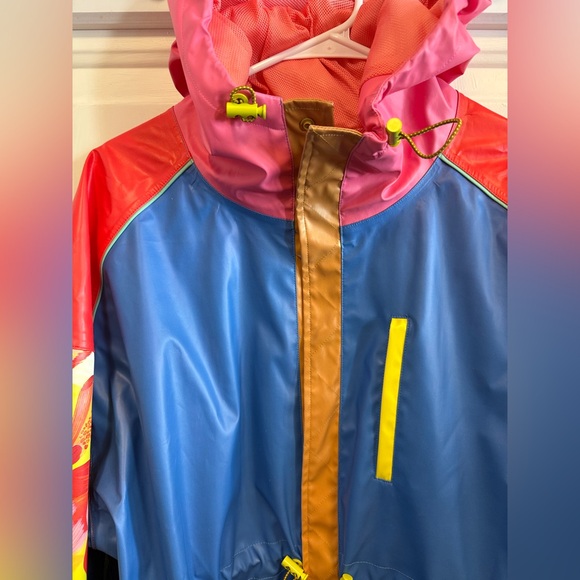 🦜Farm Rio Colorblock Long Raincoat - Picture 10 of 14